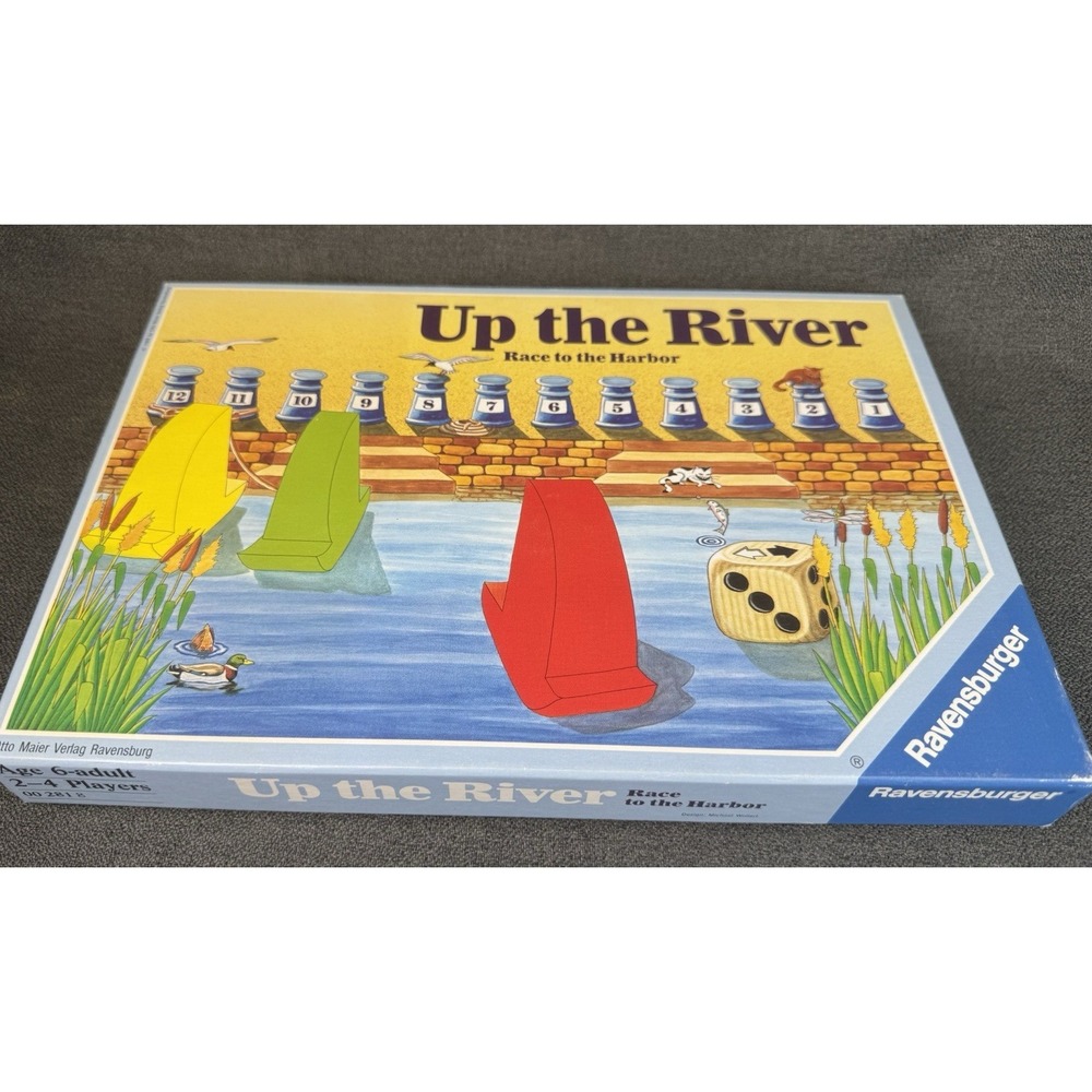 1988 Ravensburger Up The River Race To The Harbor Board Game Complete